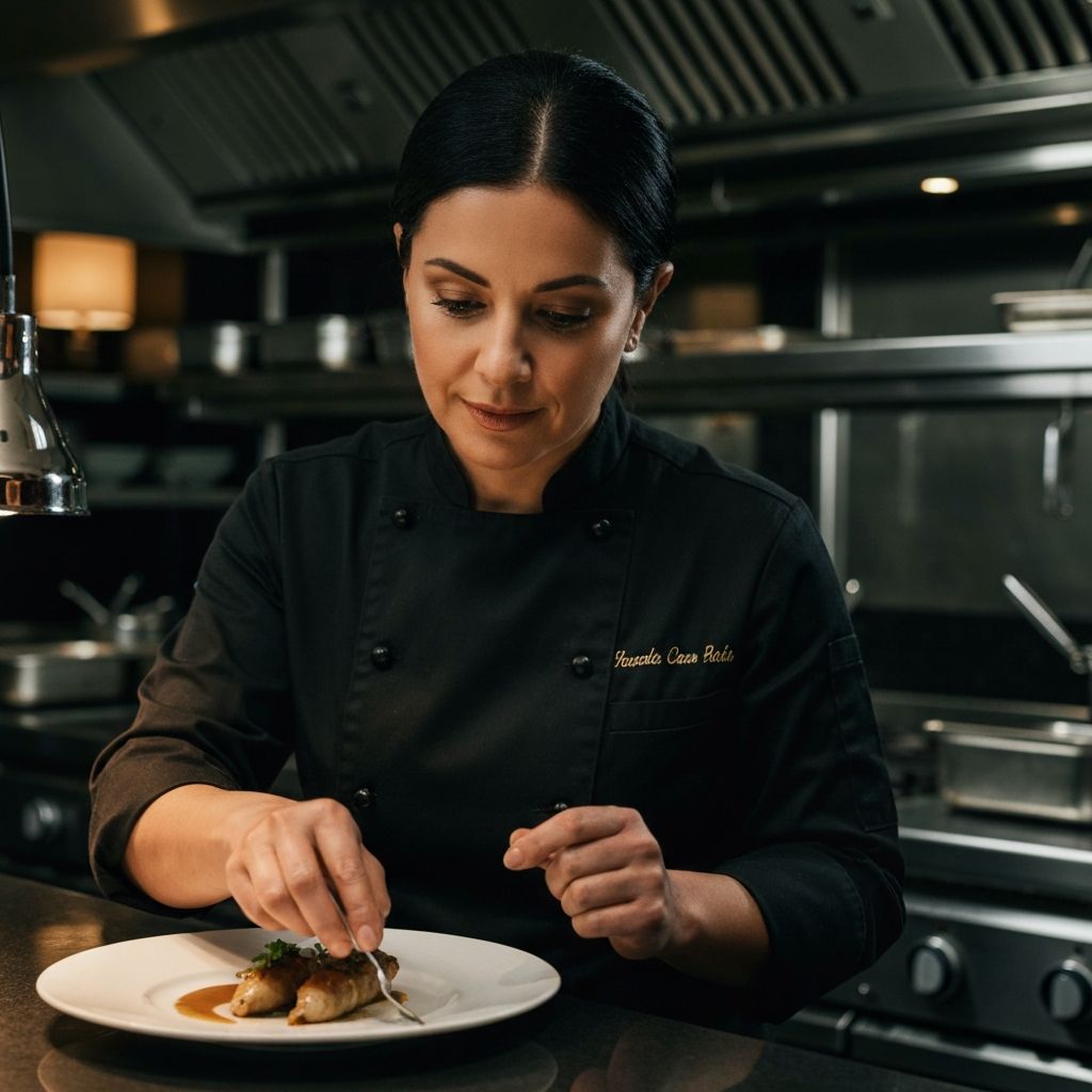 Chef Hazal Basoglu at work